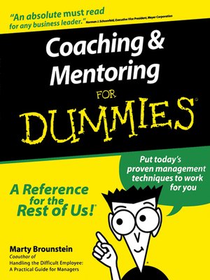 cover image of Coaching and Mentoring For Dummies